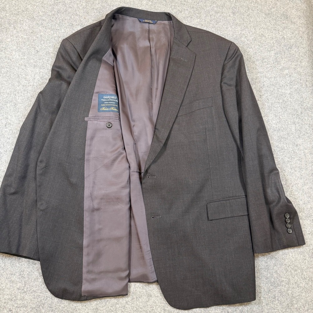 Brooks Brothers 1818 Regent Blazer 48R Estrato Trabaldo Togna Wool Grey Jacket